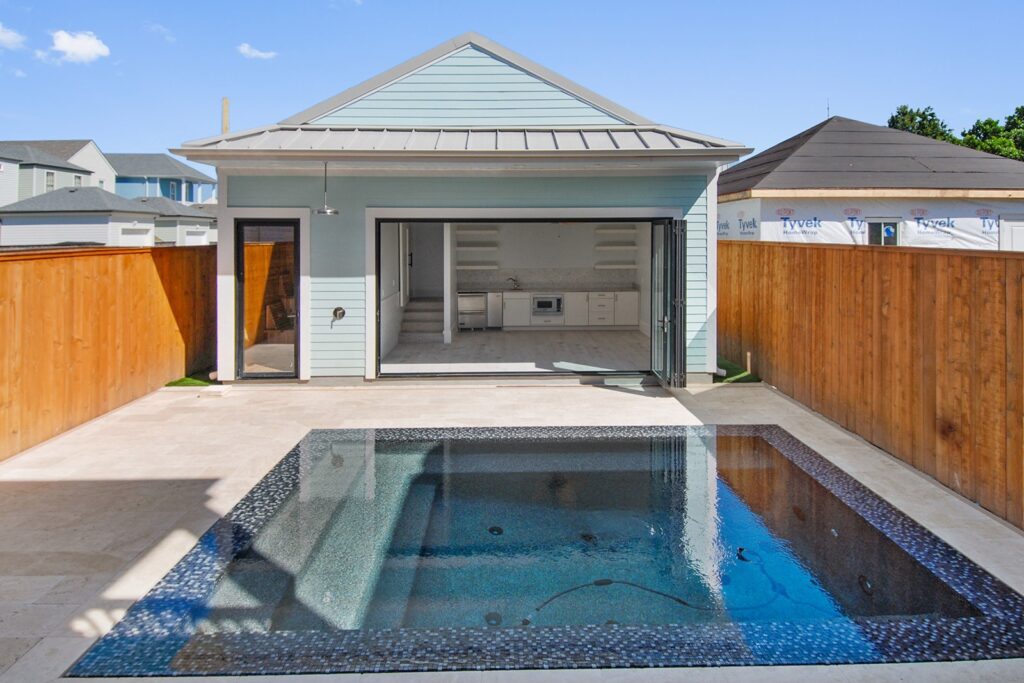 contemporary pool house