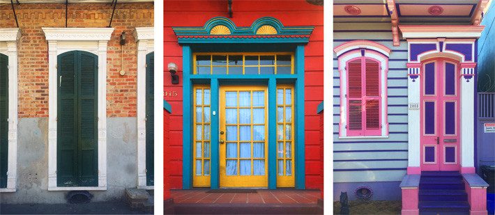 Historic wood doors in New Orleans